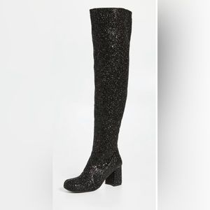 Simon Miller Mojo black glitter OTK boots 40=10